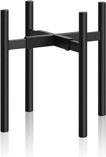 Image of Duscdesp Adjustable Metal Black Plant Stand - Round (24-36CM Width) for Indoor Flower Pots