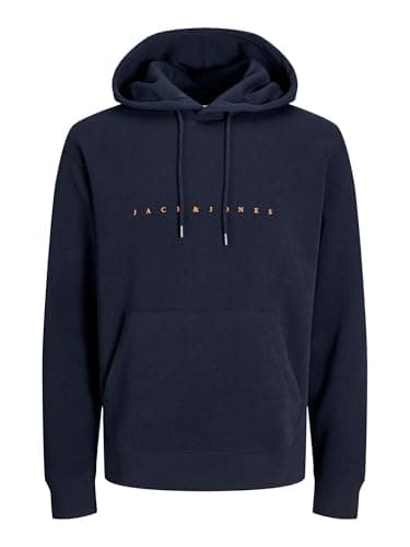 Image of JACK & JONES Mens JJ Sweat Hoodie Dark Navy XXL