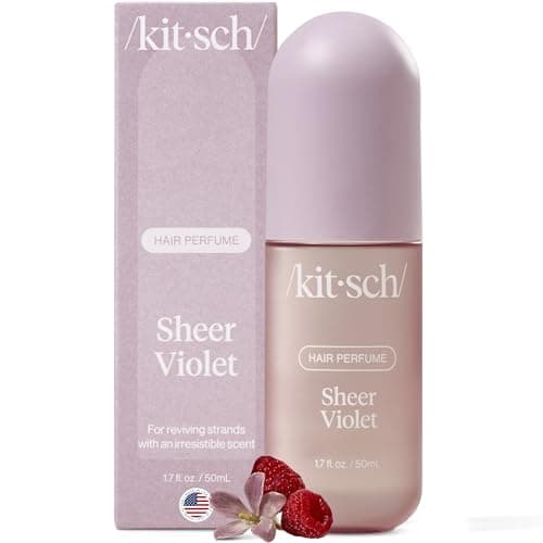 Image of Kitsch Hair Perfume for Women - Sheer Violet | Clean, Deodorizing & Patented Odor-Eliminating Technology Hair Spray & Body Mist - Freshen Hair, Body & Pillows - Raspberry, Soft Musk Scent - 50mL