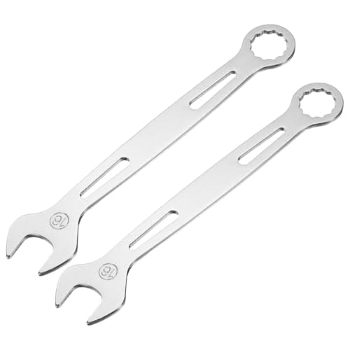 Image of sourcing map 2Pcs Combination Wrench 16mm Metric Super Thin 12-Point Box and Open End Chrome Vanadium Steel Double Ended Spanner Tool for Automotive Furniture Machinery DIY Repair, Silver
