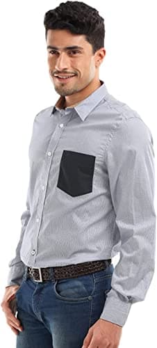 Image of French Connection Blue Stripe Shirt (S)