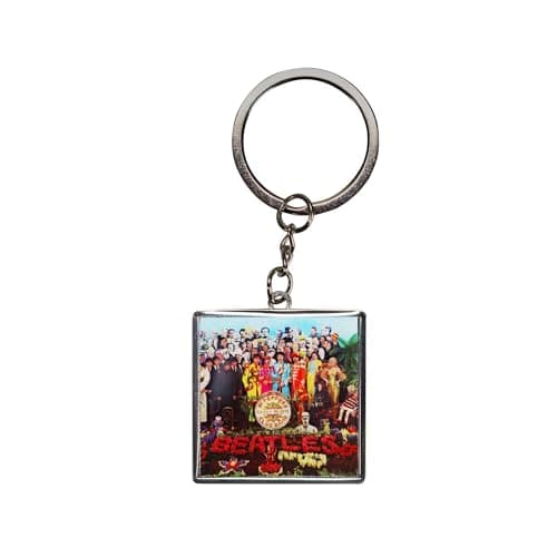 Image of Half Moon Bay | The Beatles | Sgt. Pepper's Lonely Hearts Club Band | Square Metal Enamel Keyring Keychain | Official Merchandise | Car, Shed & Toolbox Key Organizer | Father’s Day 2026 Gift for Dad