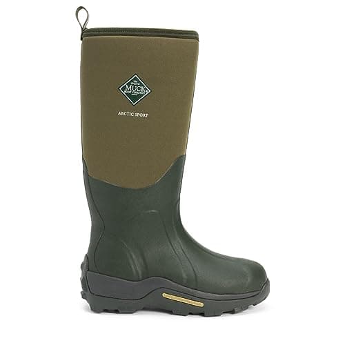 Image of Muck Boots Unisex Arctic Sport Fleece Lined Waterproof Pull on Boot, Moss, 9