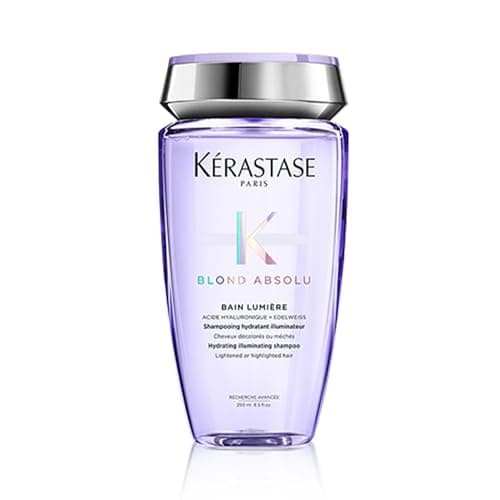 Image of Kérastase Blond Absolu, Hydrating Illuminating Shampoo, For Lightened, Highlighted and Grey Hair, With Hyaluronic Acid & Edelweiss Flower, Bain Lumiere, 250ml