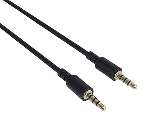 Image of PremiumCord 3.5mm 4 Pin Audio Voice Audio Jack Cable - Allows Microphone Aux Headset Audio Connection Cable M/M Length 1.5m