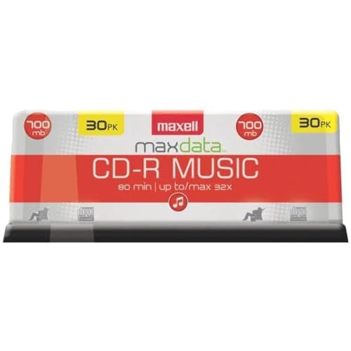 Image of Maxell 625335 CDR-80 MUSIC GOLD CD Recordable Discs 32X 700MB 80 Min 30 Pack