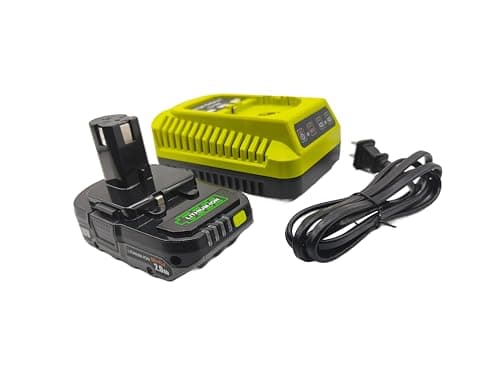 Image of GHU Replacement Battery and Charger kit for Ryobi 18V 2.5Ah for Ryobi 18V One+ Power Tools P102, P103, P104, P105, P107, P108, P109, P190, P122