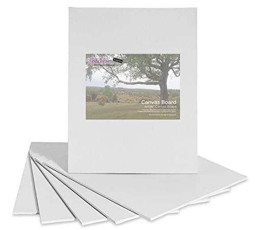 Image of 50 x 50cm Blank Canvas Board Panel Artists Cotton Duck Gesso Primed Boards for Acrylic & Oil Painting
