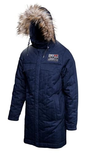 Image of Merchoid Star Wars Han Solo Replica Jacket – Quilted, Insulated, Premium Jacket With Fur Lined Pull String Hood For Men And Women (S)