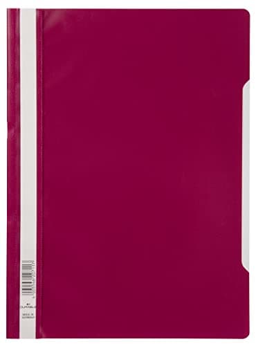 Image of Durable 252335 Clear View Folder-Report File A4 PP, Crimson - Pack of 25, purple red