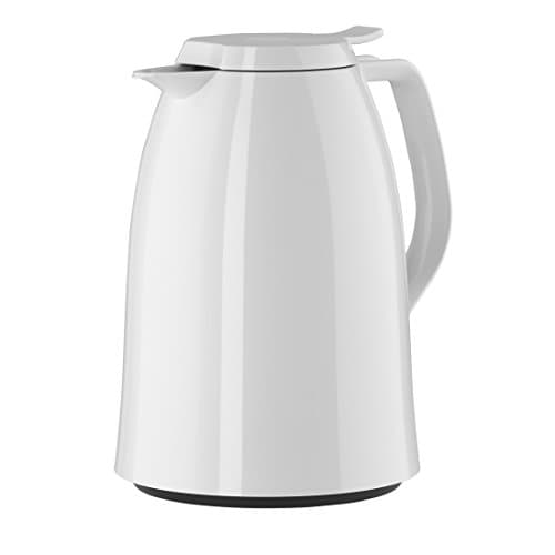 Image of EMSA 517004 Mambo Insulated Jug 1.0 L High-Gloss White 100% Leak-Proof Keeps Hot for 12 Hours/Cold for 24 Hours