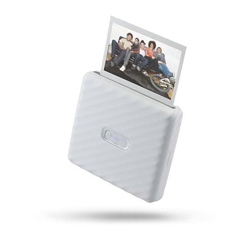 Image of INSTAX WIDE film format LINK photo printer, Bluetooth connection, photo editing App with 30+ templates, suitable for iOS/Android smartphones, Ash White