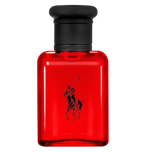 Image of Ralph Lauren Polo Red Eau de Toilette for Men, Woody Spicy Fragrance with Red Saffron, Red Grapefruit and Redwood, Fresh Energising Invigorating Scent, Masculine Spray Bottle, 40ml
