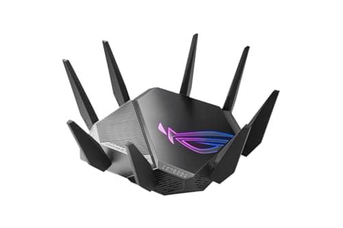Image of ASUS ROG Rapture GT-AXE11000 Tri-band WiFi 6E Gaming Router, New 6GHz Band, WAN Aggregation, 2.5G Port, Lifetime Free Internet Security, Mesh Wifi Support, 4 LAN Ports, VPN, Advanced Cooling System