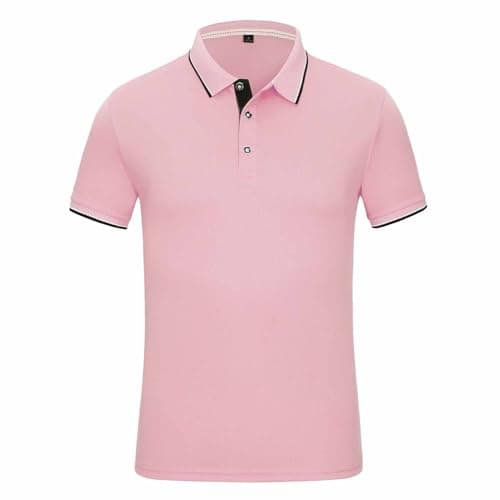Image of Womens Polo Shirts Short Sleeve Plain Golf Polo T Shirts UK Ladies Lapel Neck Quick Dry Gym Sports Tops Lightweight Comfy Moisture Wicking Tee Shirt Blouses 3-Button