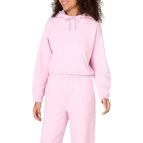 Image of Amazon Essentials Womens Hoodies - Crop Pullover Sweatshirt (Available in Plus Size), Pastel Pink, Small
