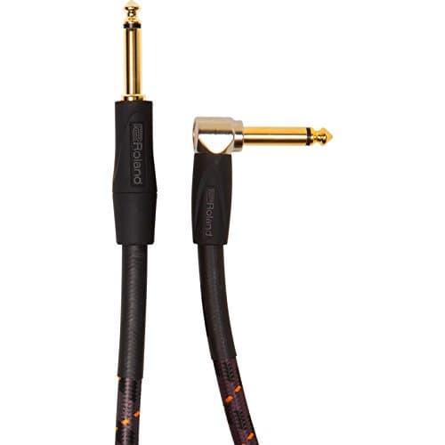 Image of Roland Gold Series Instrument Cable, Ric-G20A, Black, Length: 20 Ft./6 M