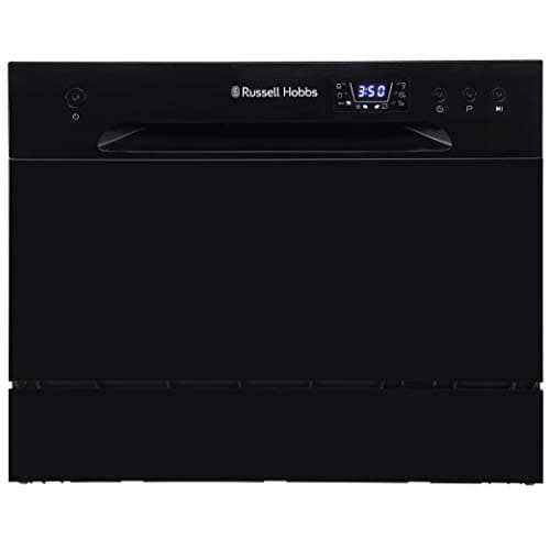 Image of Russell Hobbs RHTTDW6B Freestanding Compact Dishwasher, Eco Mode, 6 Place_settings, Black, Noise Level: Decibels 52