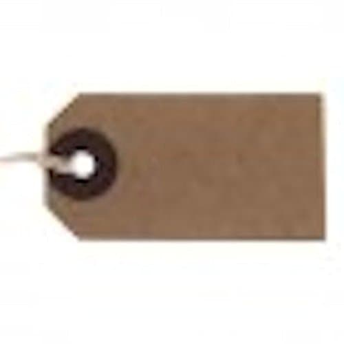 Image of 1,000 Buff manilla STRUNG TAGs/ TICKETS/HEAVY DUTY 82x41mm