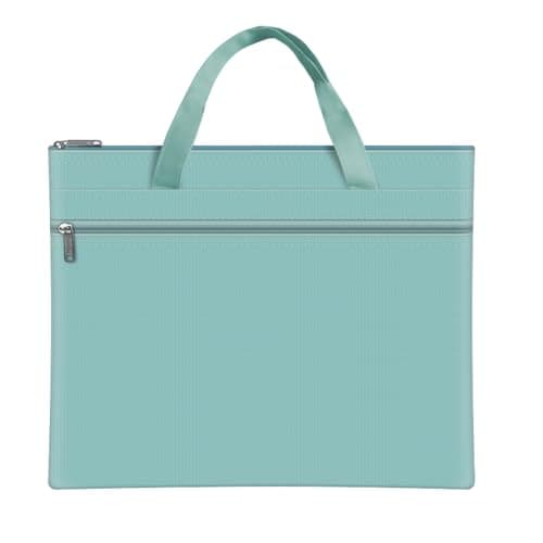 Image of A4 Document Bag Student, Waterproof Document Bag with Handle A4 File Zipper Bag Double-Layer File Bag Portable Document Zipper Bags for School Office