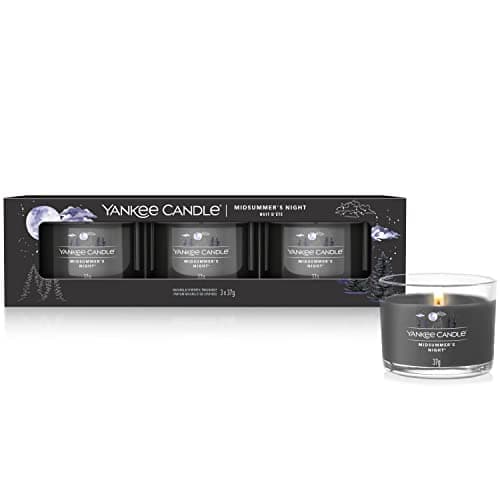 Image of Yankee Candle Scented Candles Gift Set | Midsummer's Night Filled Votive Candles | Soy Blend Wax Mix | 3 Count