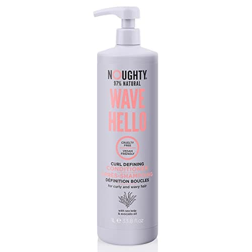 Image of Noughty 97% Natural Wave Hello Curl Defining Conditioner to Condition Enhancing Soften and Define Curls with Sea Kelp Extract and Avocado Oil Sulphate Free Vegan Haircare 1L
