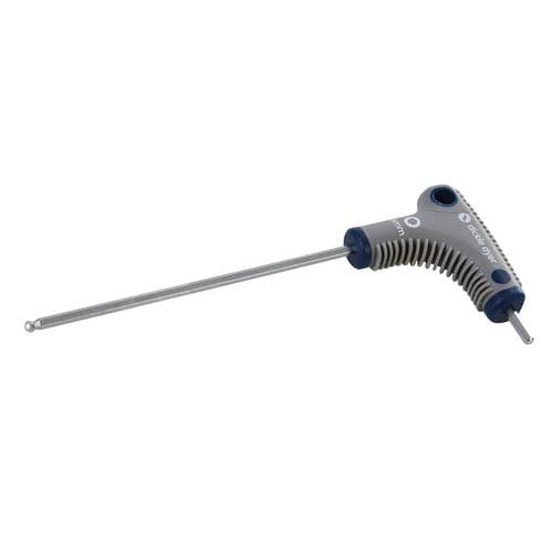 Image of T-Handled Hex Ball Driver 3mm x 100mm - 18.10 Hardened S2 Steel Blade, Chrome-Plated Long hex Ball