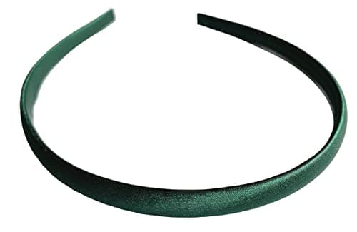 Image of Slim Satin Alice Headband Hair Band 1cm MORE than 17 Colours available (Green Satin 1cm Alice Band)