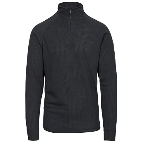 Image of Trespass Wise360 Adults Quick Dry Base Layer Black Lightweight Long Sleeve Top