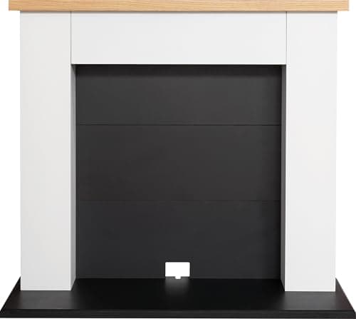Image of Adam Chester Stove Wooden Fireplace in Pure White, 39 Inch