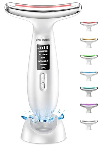 Image of Face Lifting Device Facial Massager: Electric Skin Lift Neck Beauty Machine with 5°C Cooling Head - 45°C EMS Microcurrent Massage 6 Modes 4 LED- Face Sculpting Device Anti-Wrinkle Tightening Eye Body
