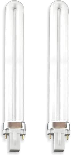 Image of 2PCS Fluorescent Light Tubes,11W G23 2-Pin Compact Fluorescent Lamp,2Pin Stick Fluorescent Light Bulb,Brightening White 4000K 900LM,AC 220 U-Shaped Energy Saving CFL Light Tube,for Desk Lamp,Bedroom