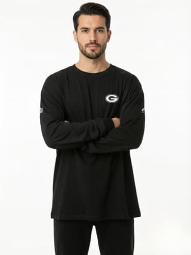 Image of OOSC Mens Green Bay Packers Long Sleeve T-Shirt, Multicolour, M EU