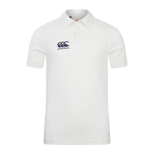 Image of Canterbury Junior Unisex Polo Shirt | Cricket Whites | Moisture Wicking Polo Shirt, Cricket Cream, 8