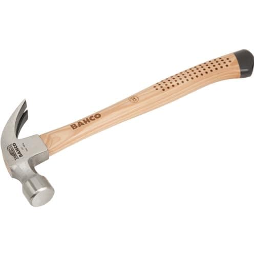 Image of Bahco 42720 Claw Hammer Hickory Handle 20OZ, Silver/Brown