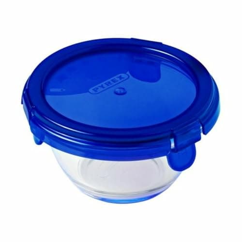 Image of Pyrex Cook & Go Round Glass Box with Lid 0.2 L / 11 cm Diameter for Cooking in The Oven, Preserve and Take Away