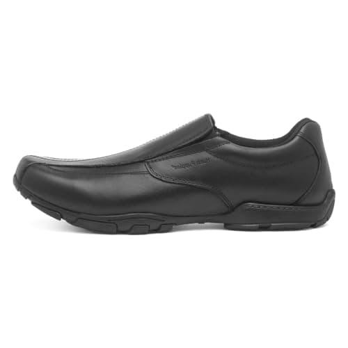 Image of Hush Puppies Boys Elijah Junior School Uniform Shoe, Black, 12 UK Child
