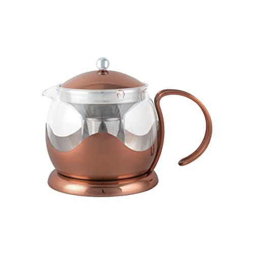 Image of La Cafetière Izmir 660ml Glass Loose Leaf Teapot with Infuser, 2 Cup (Copper), LCTPOT2CPCOP