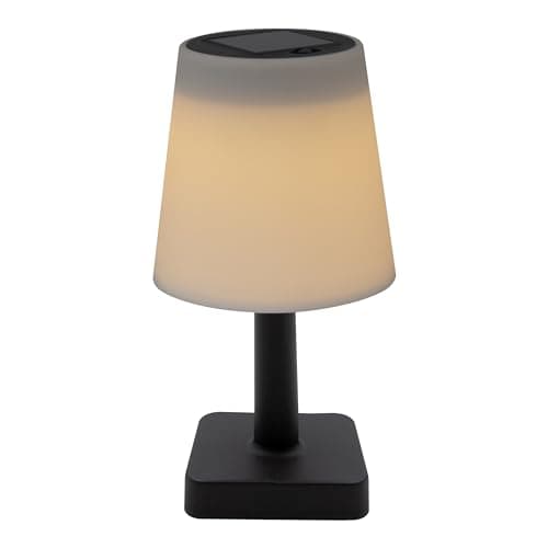 Image of GardenKraft 10579 Outdoor Solar Table Lamp/Rechargeable Outdoor Light/Warm White Light Colour/Energy Efficient LED / IP44 Waterproof/Lightweight & Portable
