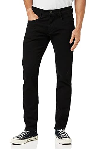 Image of Replay Men's Anbass Slim Jeans, Black (Black 98), 31W 30L UK