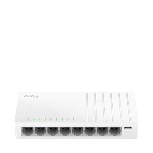 Image of Cudy GS108U 8 Port Gigabit Ethernet Switch with USB-C Power Jack Desktop Ethernet Splitter Plastic Case Unshielded Switch Plug & Play Fanless Unmanaged