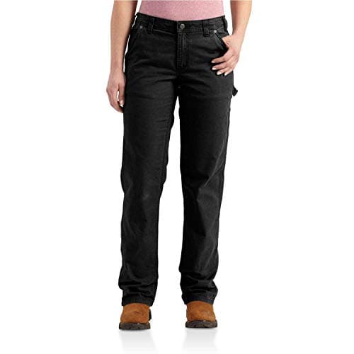 Image of Carhartt Women's Rugged Flex Loose Fit Canvas Work Pant, Black, W8
