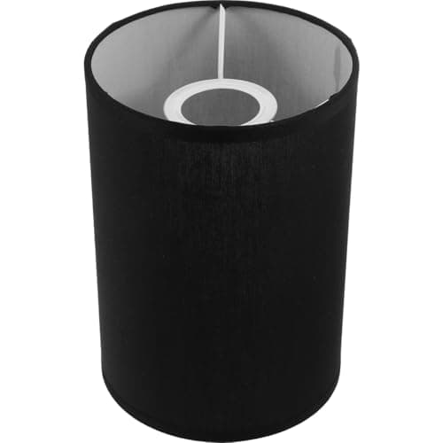 Image of DECHOUS Cylinder Lamp Shade Black, E27 Barrel Fabric Light Shade, Modern Lampshades for Table Lamps, Ceiling Lights, Floor Lamp