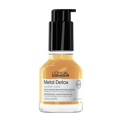 Image of L’Oréal Professionnel Metal Detox Concentrated Hair Oil 50ml, prevent breakage & colour fade from hard water, For Shiny Hair, Heat Protection & Anti-humidity & Anti- Frizz