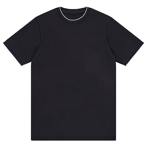 Image of French Connection Pique Tipped Crew T-Shirt X-Large (Navy)