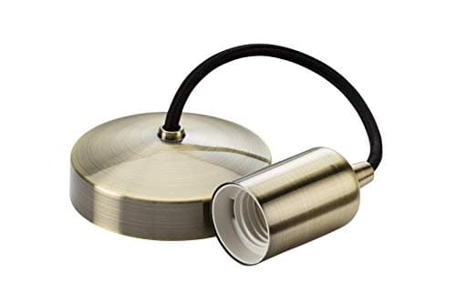 Image of Knightsbridge 6 Inch E27 Contemporary Pendant Set in Antique Brass