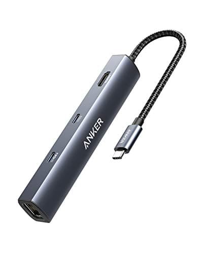 Image of Anker USB C Hub, PowerExpand 6-in-1 PD Ethernet Hub with 65W Power Delivery, 4K HDMI, 1Gbps Ethernet, USB-C Data Port, 2 USB 3.0 Data Ports, for MacBook Pro, MacBook Air, iPad Pro, XPS, and More