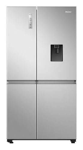 Image of Hisense RS840N4WCE Non-Plumbed American Style Smart Fridge Freezer - Stainless Steel