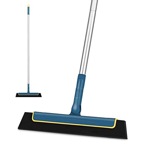 Image of CLEANHOME Shower Scraper with long handle,Professional Water Squeegee,adjustable and removable (53 inches), can clean water, pet hair, good helper for bathroom floors, windows, mirrors and tiles