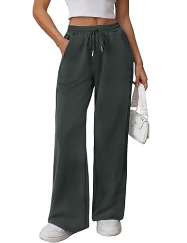 Image of Litherday Womens Joggers Gym Trousers for Women Loose Sweatpants with Elastic Waist Casual Sweat Pants Ladies Jogging Bottoms for Casual Training Grey L